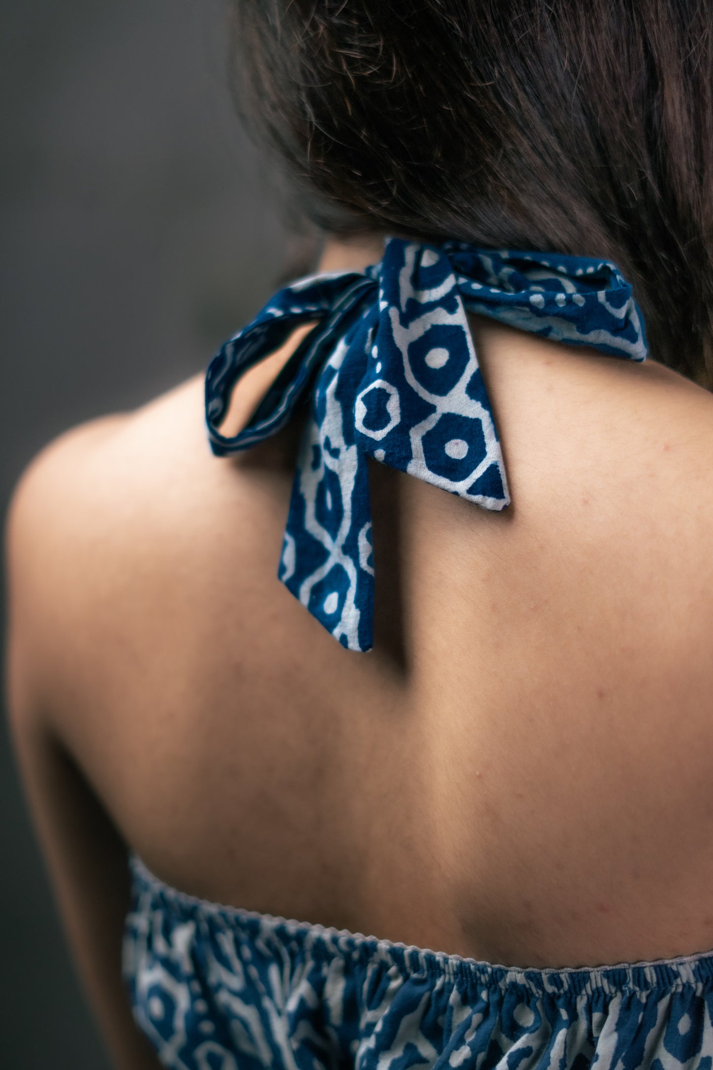 Kurti top, halter neck kurti, indramaya, Batik print, unsolvd, colthing, buy now, shop now, fusion wear